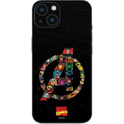 Marvel Classic Comics Avengers Logo iPhone 14 Plus Skin